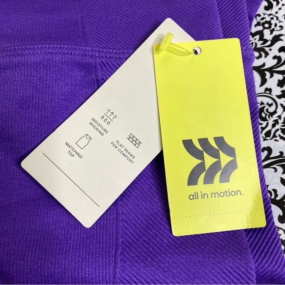 NWT All in Motion : size XL : purple high waist 6” seamless core workout shorts - Picture 14 of 15